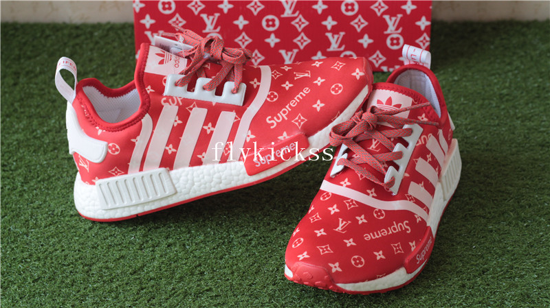 LVS X Supreme Adidas NMD XR1 Red Real Boost